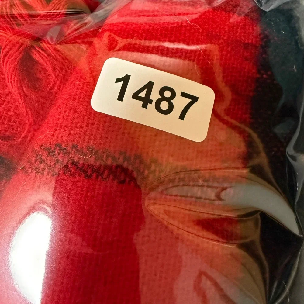 Vintage Wool Red Black 52‎ x 52 Soft Warm Throw Blanket